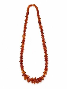 Vintage Amber-Tone Beaded Necklace